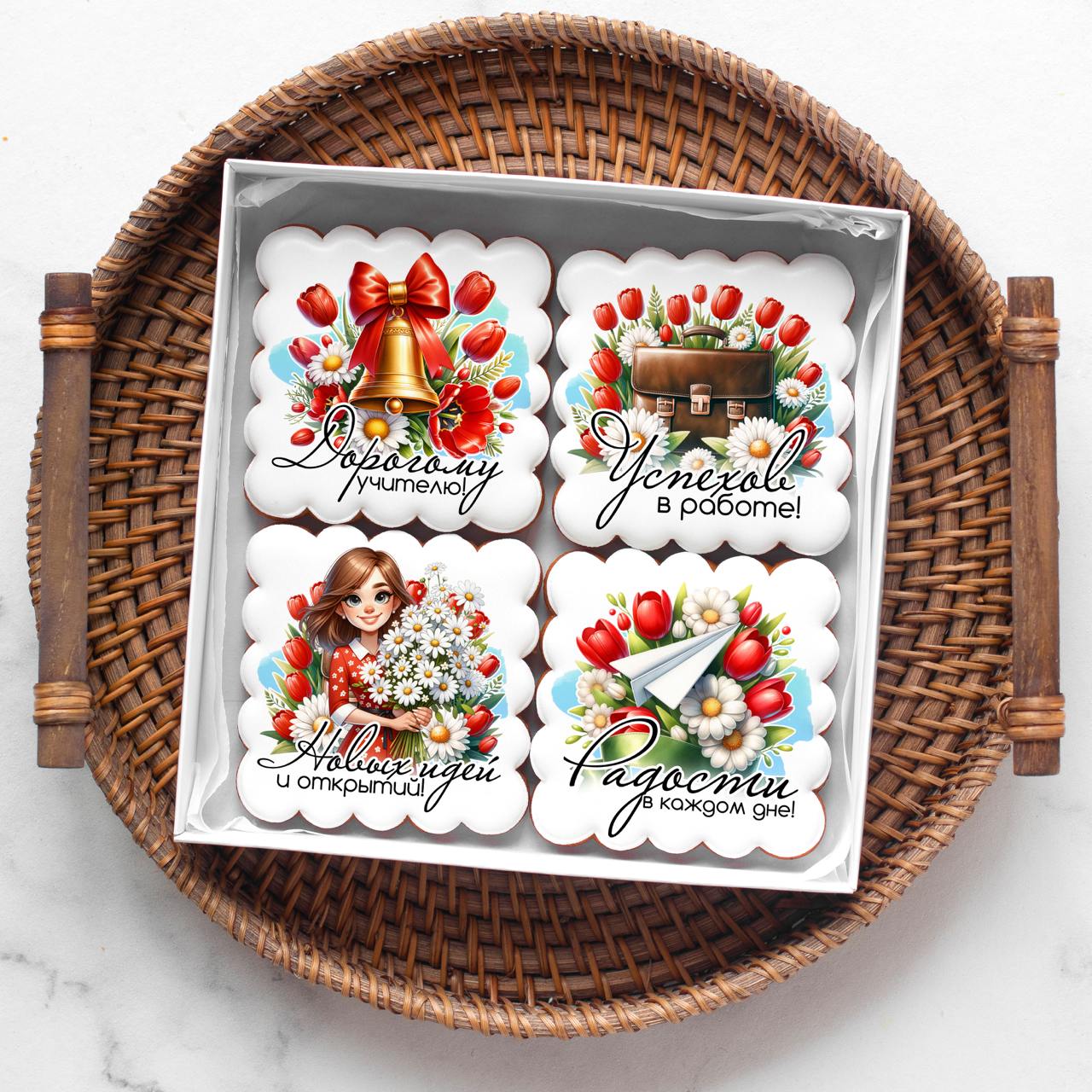 Тюльпаны с ромашками